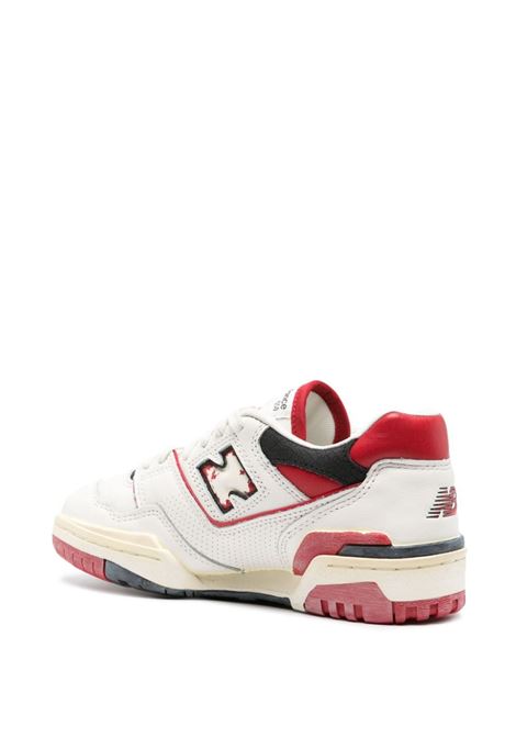 Sneakers basse 550 in bianco e rosso - unisex NEW BALANCE | BB550VGAOFFWHTRD